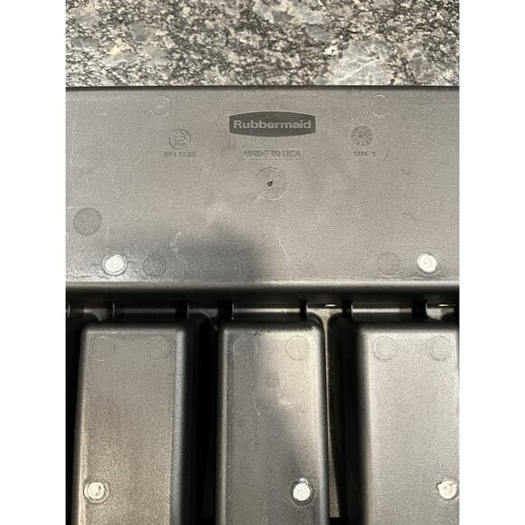 Rubbermaid No-Slip Large Silverware Drawer Tray Organizer Black with Gray 15x12 - Picture 4 of 4